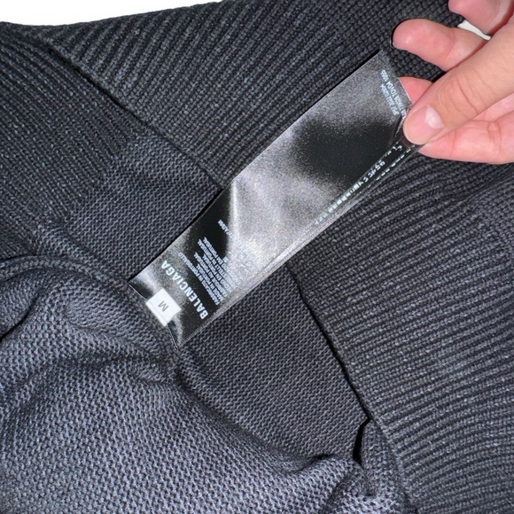 Balenciaga knitwear BB bitcoin logo turtle neck sweater men medium black - Picture 6 of 8